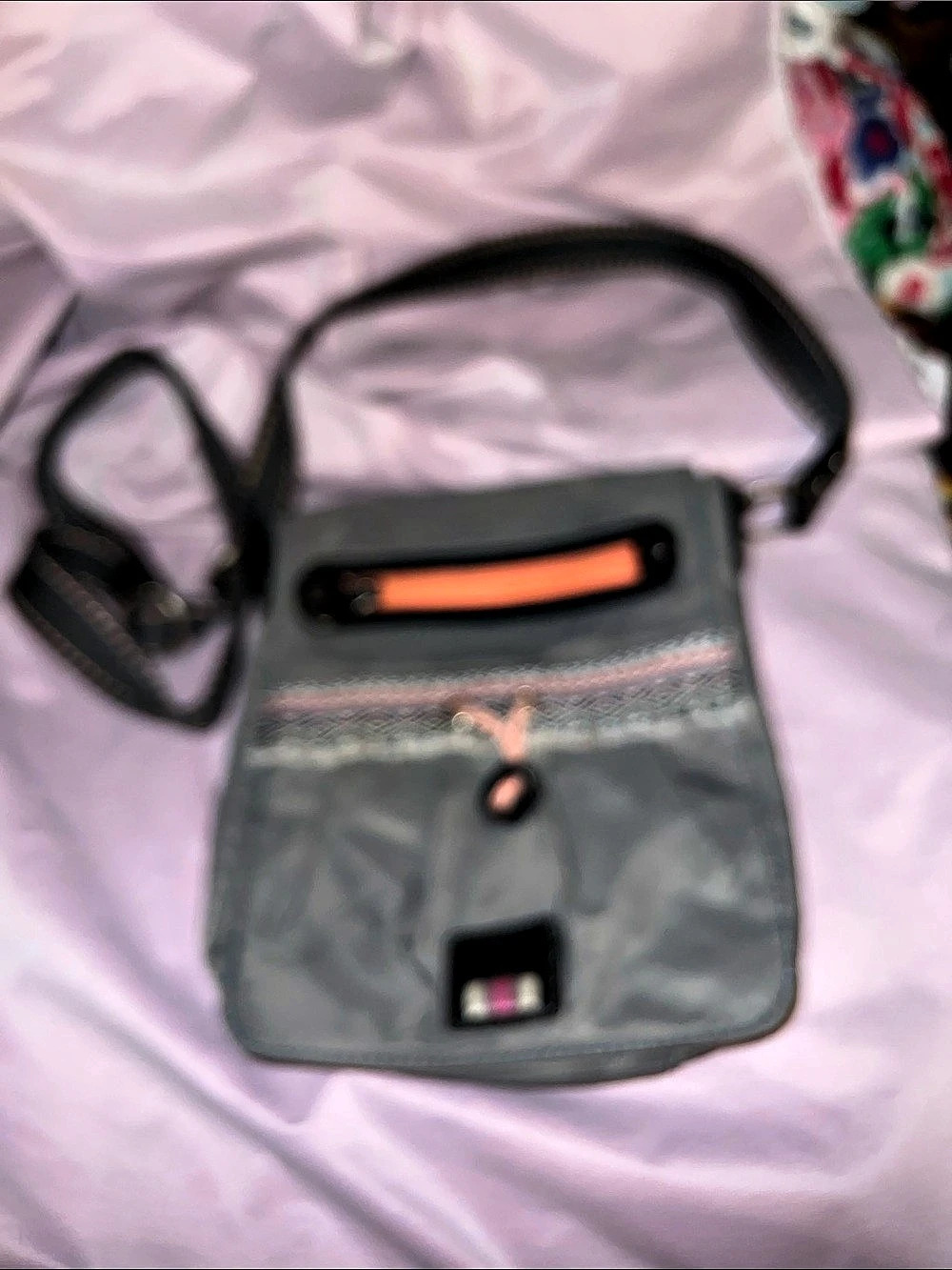 The Sak Gray Pink Crossbody Bag